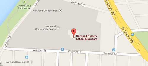 Map - Norwood Nursery School and Daycare location